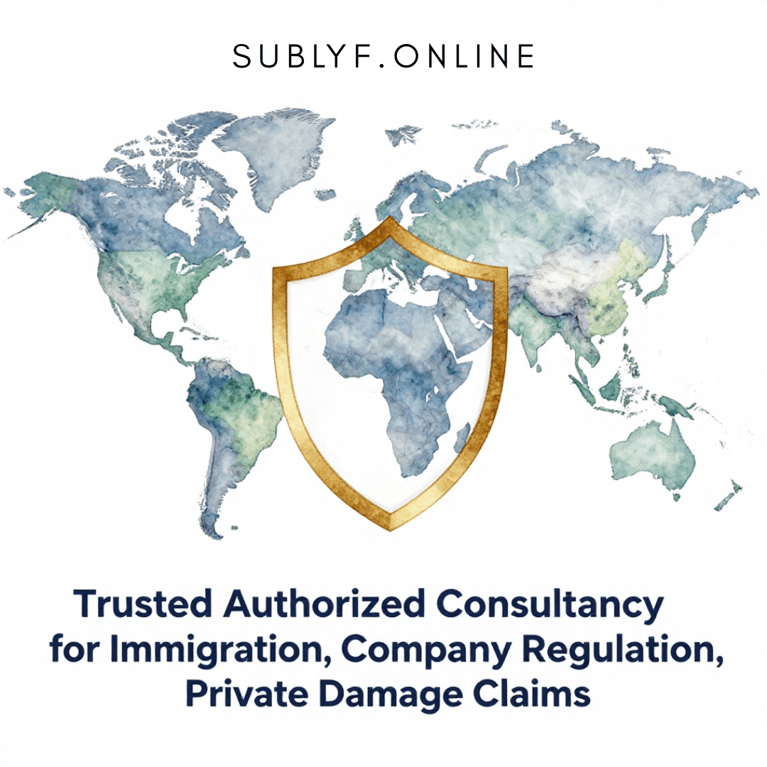 Trusted Authorized Consultancy for Immigration, Company Regulation, and Private Damage Claims